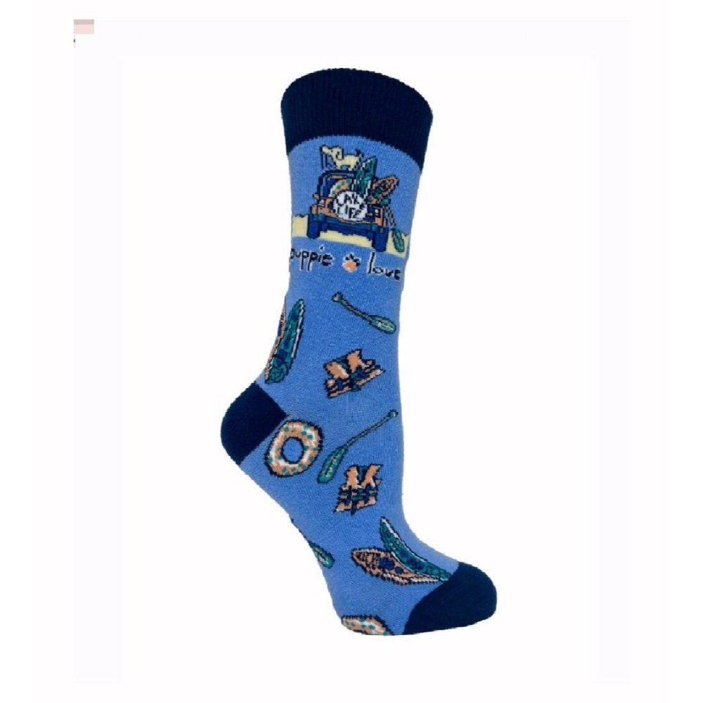 Puppie Love Dog Lake Life Casual Socks - NEW FAST SHIP